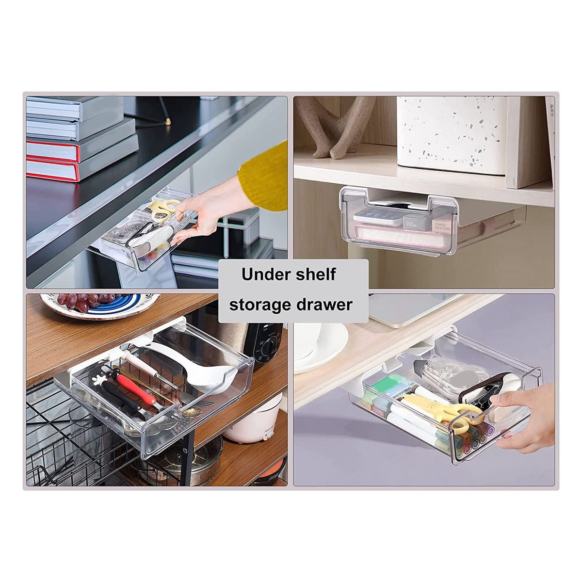 Under Desk Drawer, -Adhesive Punch Under