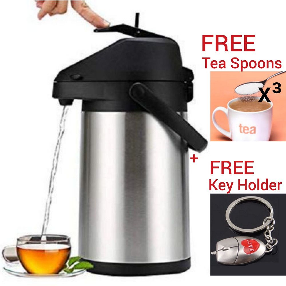 4 L- Hot & Cold Tea Coffee Water Pump Dispenser Airpot Flask