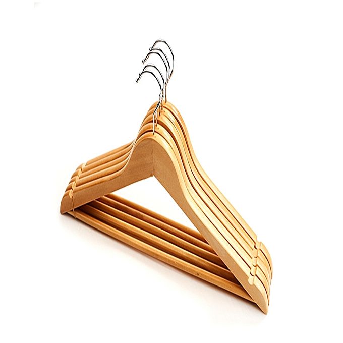 20 Premium Home Wooden Coat Hangers - Natural