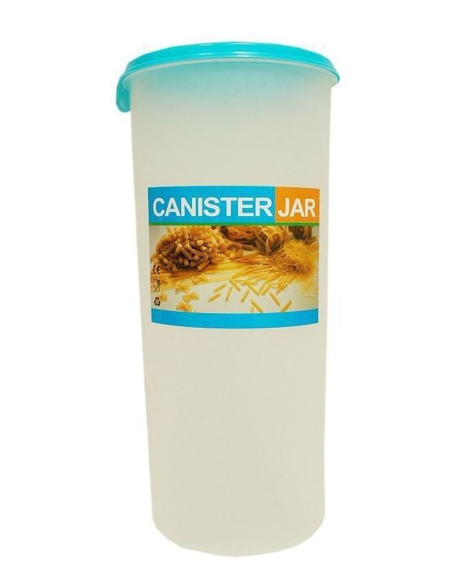 Pasta Cereal Beverage Canister Container - White & Multicolour