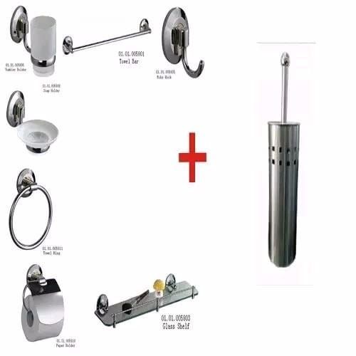 Exquisite 7pcs Bathroom Accessories And Stainless Brush