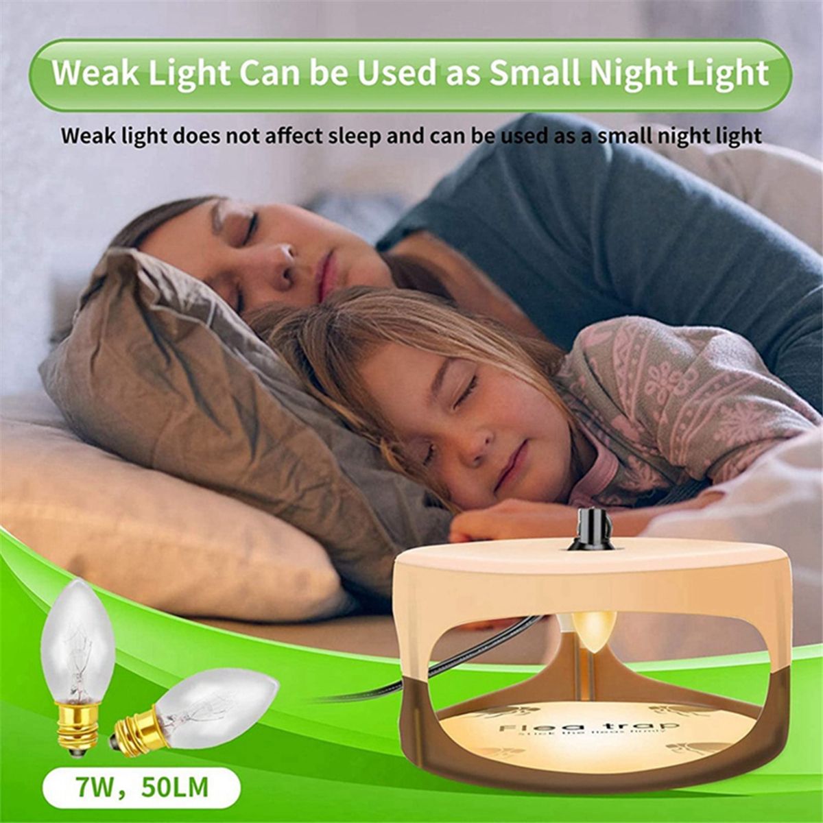 Fleas Traps for Inside Home,Flea Light Trap(US Plug)