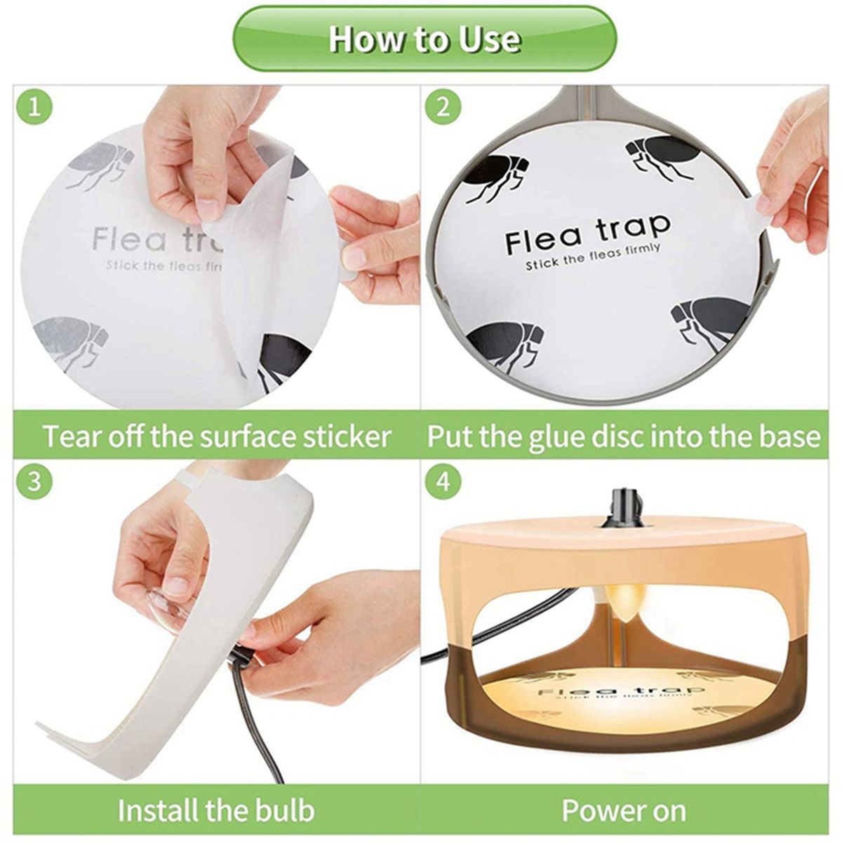 Fleas Traps for Inside Home,Flea Light Trap(US Plug)