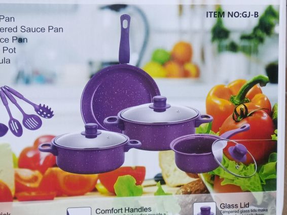 13 Pieces Of Cookware Set Non-Stick Pots