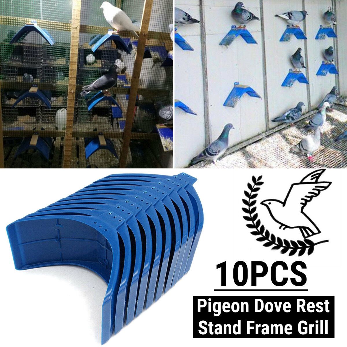 10Pcs Dove Rest Stands Frame Grill Dwelling Pigeon Perches Roost Birds Supplies