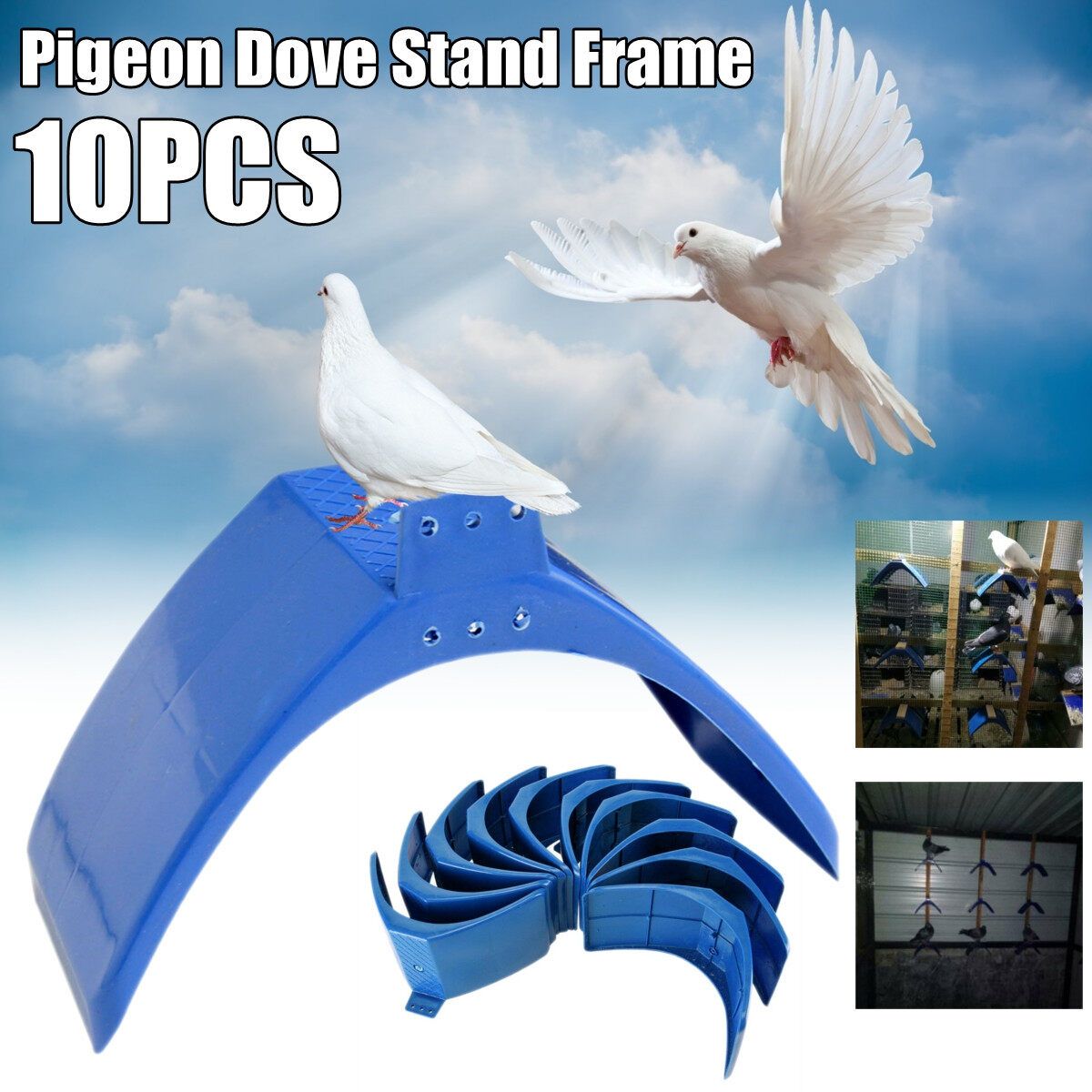 10Pcs Dove Rest Stands Frame Grill Dwelling Pigeon Perches Roost Birds Supplies