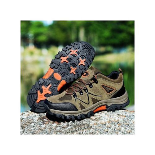 Big Size Mens Outdoor Hiking Climbing Shoes-Brown