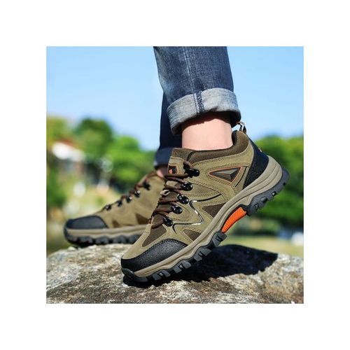 Big Size Mens Outdoor Hiking Climbing Shoes-Brown