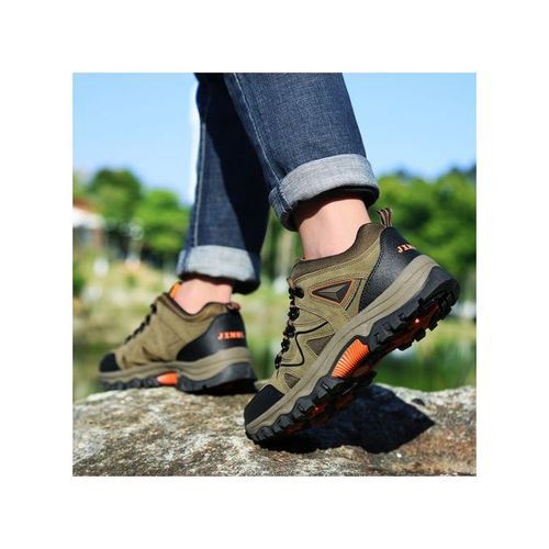 Big Size Mens Outdoor Hiking Climbing Shoes-Brown