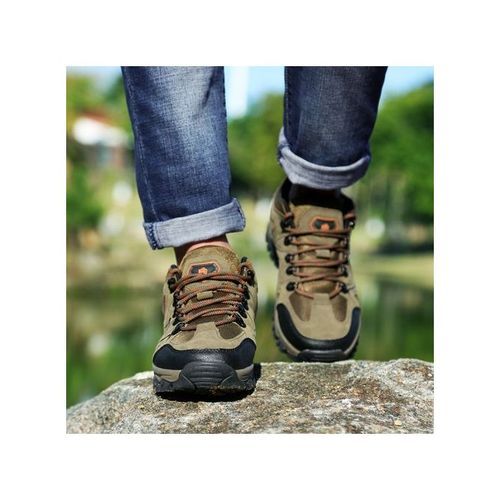 Big Size Mens Outdoor Hiking Climbing Shoes-Brown