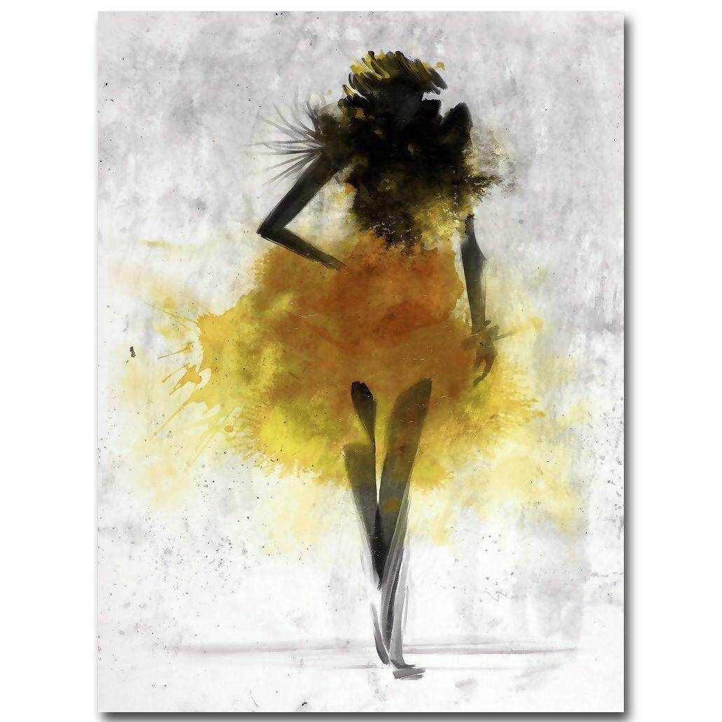 Fashion Girl Minimalist Abstract Art Canvas Poster Modern Decor FA005 # Unframed 50*70cm Frameless 50 * 70cm