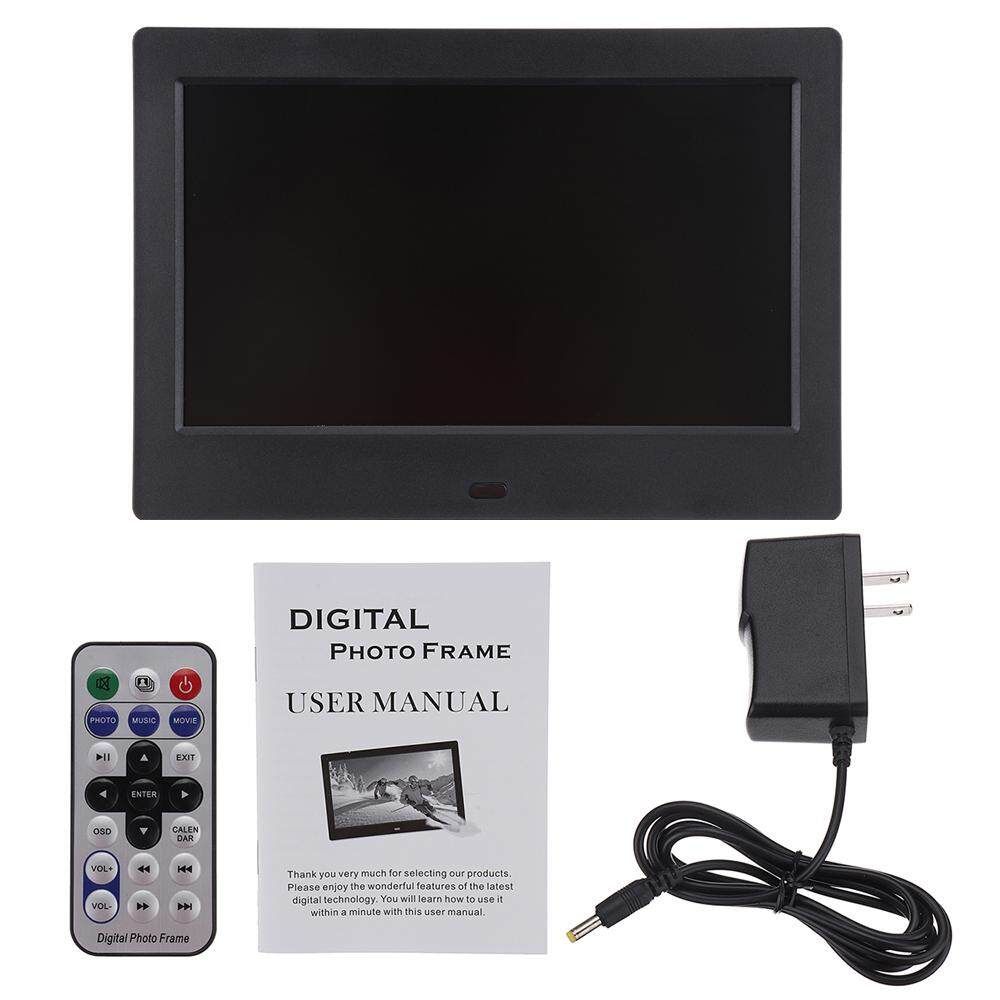 7 Inch Digital Photo Picture Frame Album MP4 Clock Movie Player Remote Control Black (black)