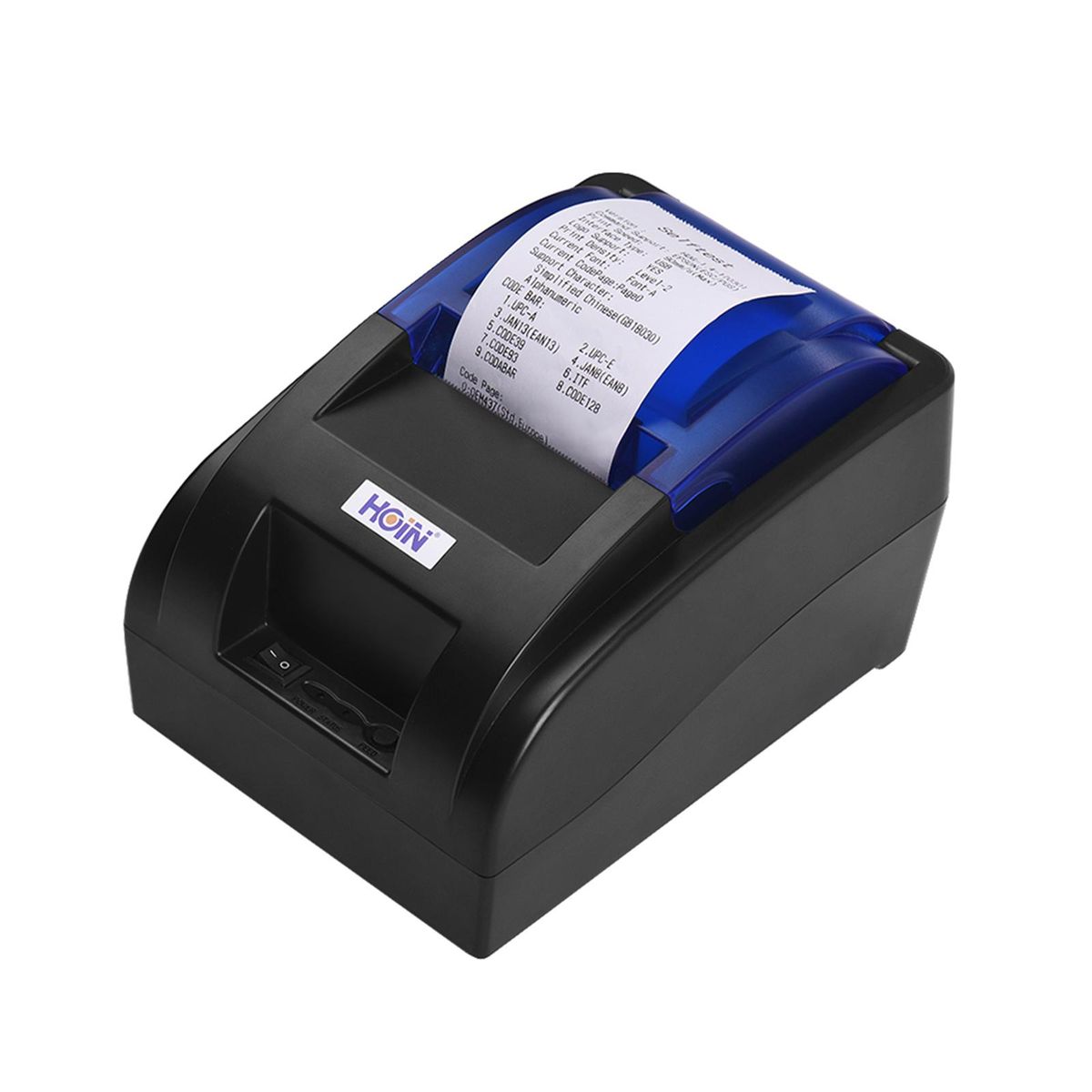 HOIN Portable 58mm Thermal Receipt Printer with BT & USB Interface High Speed Bill Ticket Clear Printing Compatible with ESC/POS Commands Set for Supermarket Store Shop Business Support for Windows//Linux/Android/iOS