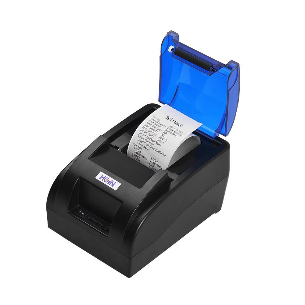 HOIN Portable 58mm Thermal Receipt Printer with BT & USB Interface High Speed Bill Ticket Clear Printing Compatible with ESC/POS Commands Set for Supermarket Store Shop Business Support for Windows//Linux/Android/iOS