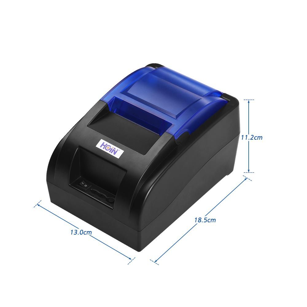 HOIN Portable 58mm Thermal Receipt Printer with BT & USB Interface High Speed Bill Ticket Clear Printing Compatible with ESC/POS Commands Set for Supermarket Store Shop Business Support for Windows//Linux/Android/iOS