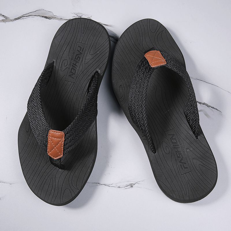 High Quality Flip Flops Men Summer Beach Slippers Men Fashion Breathable Casual Men Flip Flops Outdoor Black EU 39-45