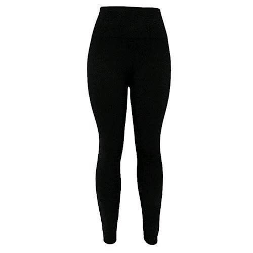 Ladies High Waist Thick Leggings- Black