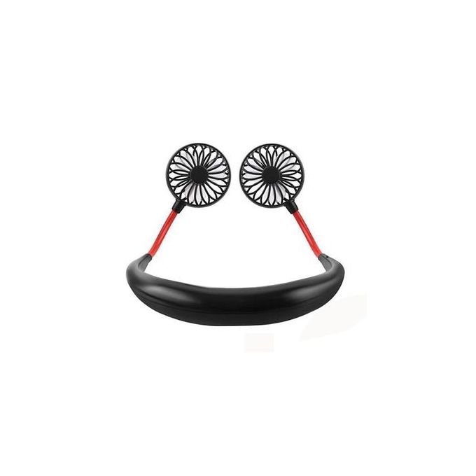 SOLID Neck Handling ,portable Rechargeable Hand Fans Black