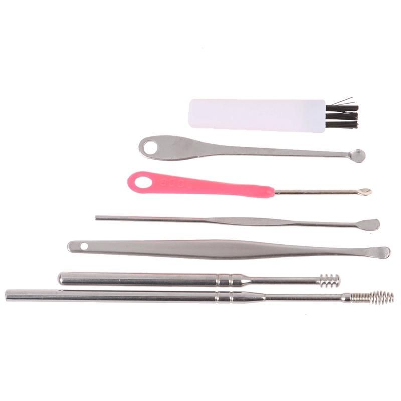 7Pcs Earwax Remover Stainless Steel Earwax Scraper Earwax Cleaning Earwax Spoon Care Earwax Cleaning Tool
