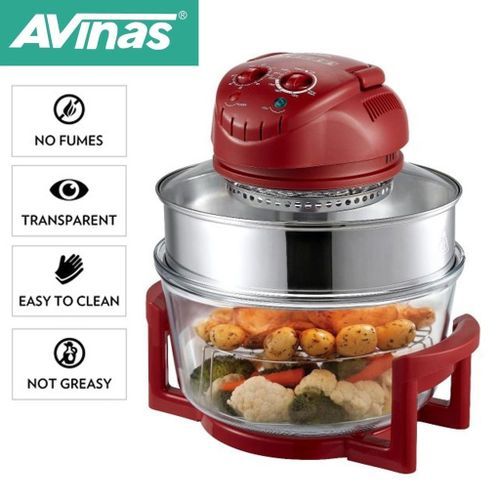 20Litre 8 In 1 Red Halogen Convection Oven Cooker