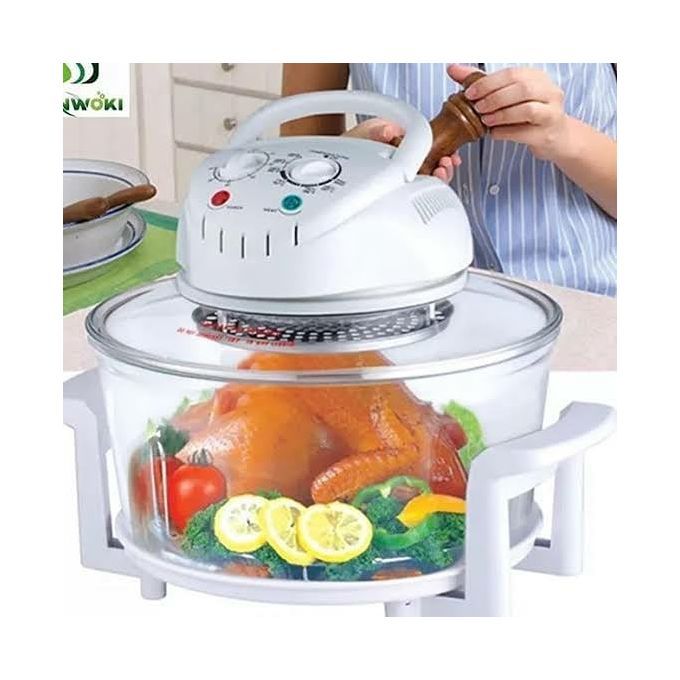 Halogen Oven With Flip-Up Hinged Lid & Accessories