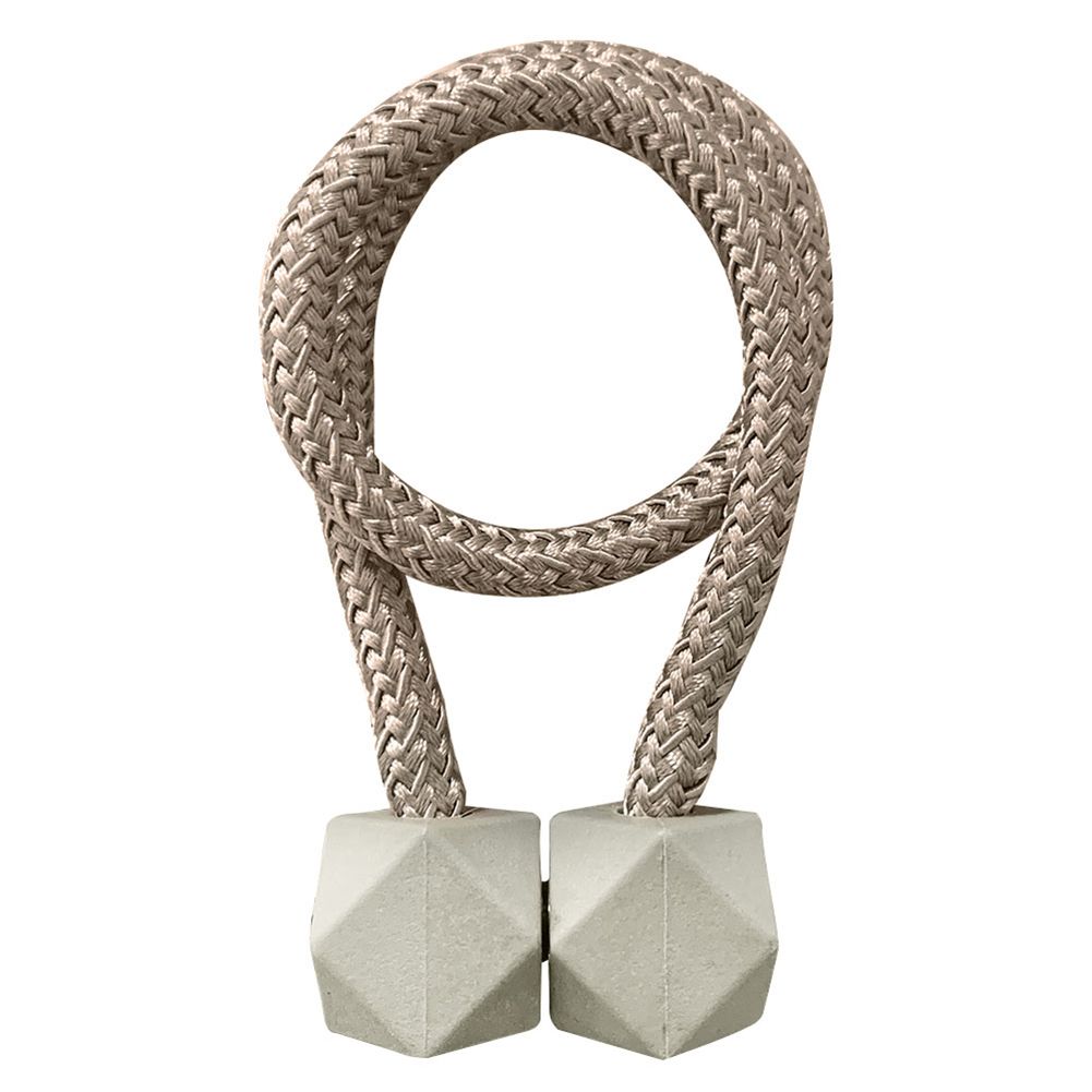 Magnetic Polyester Curtain Tieback Holder Hooks-Light Coffee