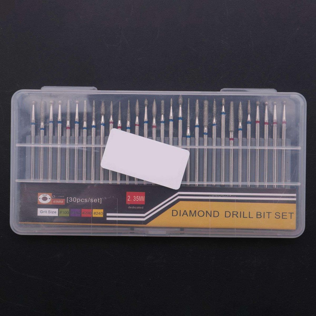 30Pc Diamond Nail Drill Bit Set Milling  Burr  Clean Files For Electric Manicure Machine Accessory Section B
