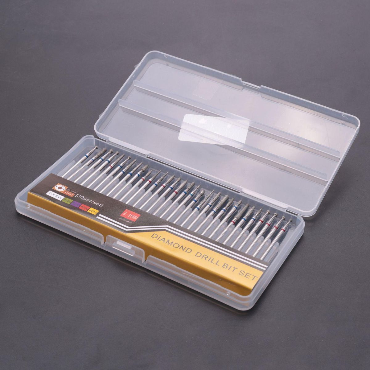30Pc Diamond Nail Drill Bit Set Milling  Burr  Clean Files For Electric Manicure Machine Accessory Section B