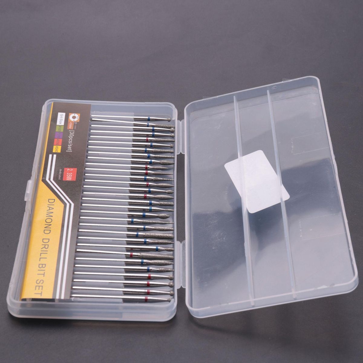 30Pc Diamond Nail Drill Bit Set Milling  Burr  Clean Files For Electric Manicure Machine Accessory Section B