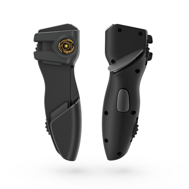 Mobile Game Controller For Ipad Tablet Six Finger Games Trigger Joystick L1R1 Fire Aim On Shooter Handle Grip Black