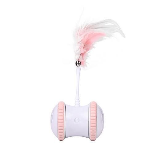 Cat Wheel Toy Gatos Toys Juguetes Para Jouet Chat Pet Interactive Kitten Pour Game Electric LED Feather Stick Irregular Rotating
