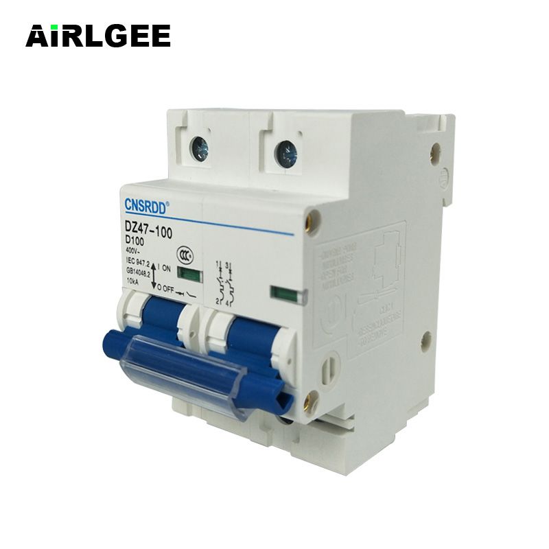 AC 400V 63A 80A 100A Double Pole DZ47-D100 MCB Miniature