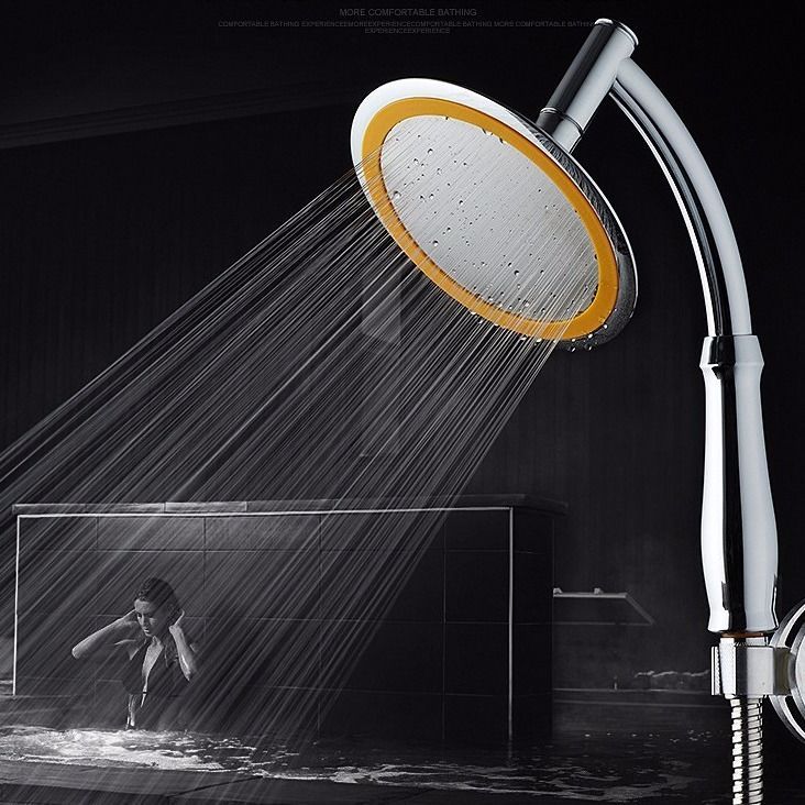 4/6 Inch Adjustable 2 Mode Bathroom Shower Head Large Rainfall Shower Head High Pressure Hand Held Shower Head