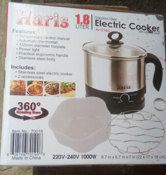1.8L Mini Stainless Electric Cooking Pot Noodles Cooker