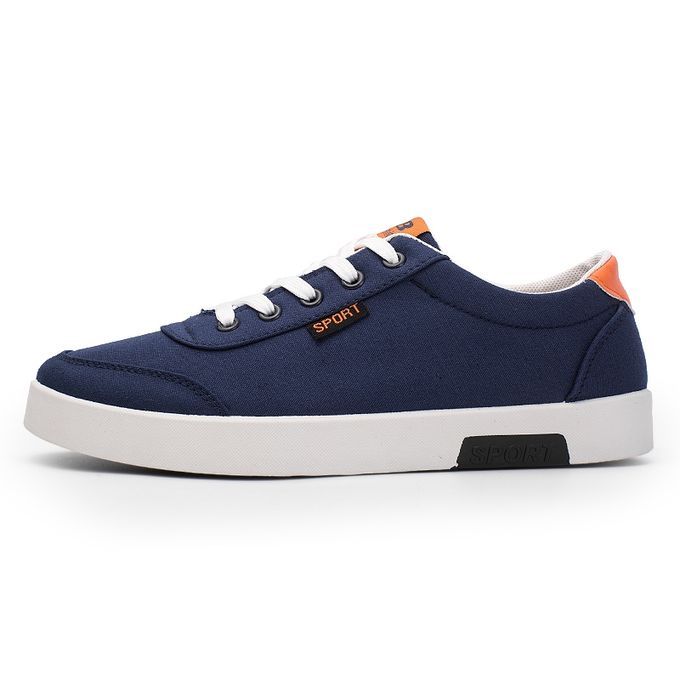 Men's Lace-up Canvas/Sneakers - Blue.