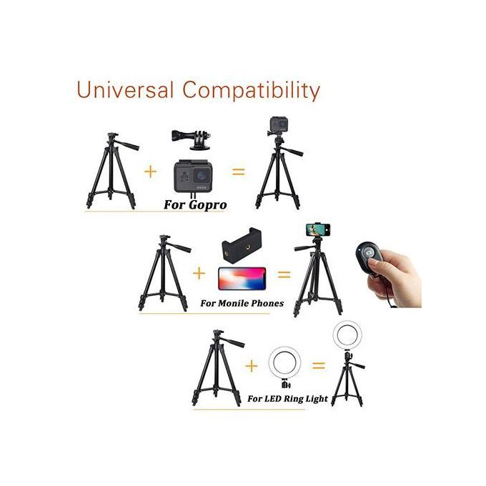 Suitable For Mobile Phone/camera/ring Light/metal Tripod