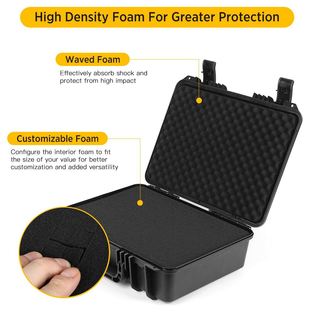 Waterproof Hard Case With Foam Insert Safety Storage