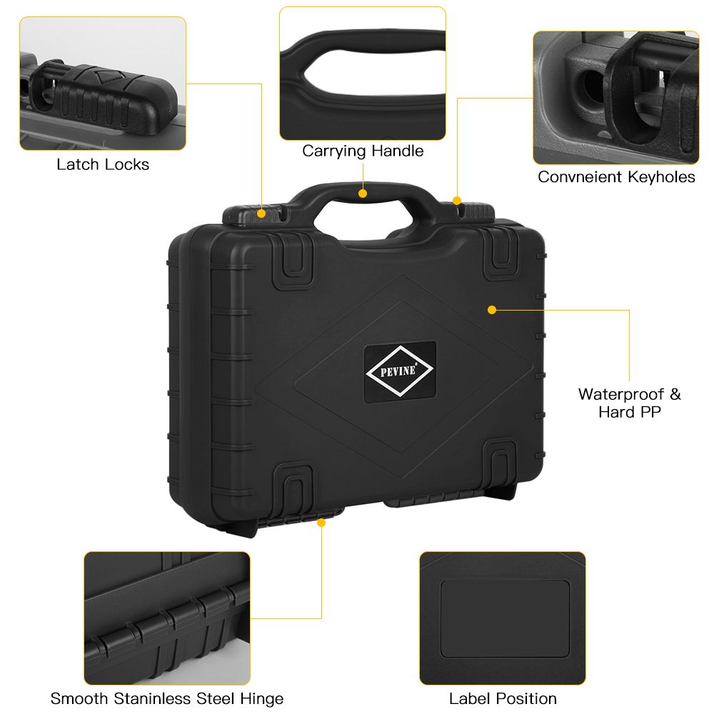 Waterproof Hard Case With Foam Insert Safety Storage