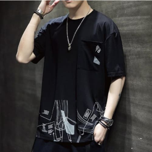 2-in-1 Pocket T-shirts - Black&White