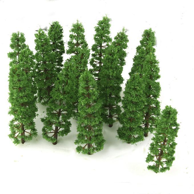 HO OO Green Fir Tree Models 1100 Layout For Diorama Wargame Scene