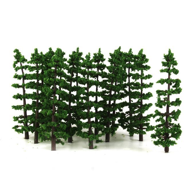 HO OO Green Fir Tree Models 1100 Layout For Diorama Wargame Scene