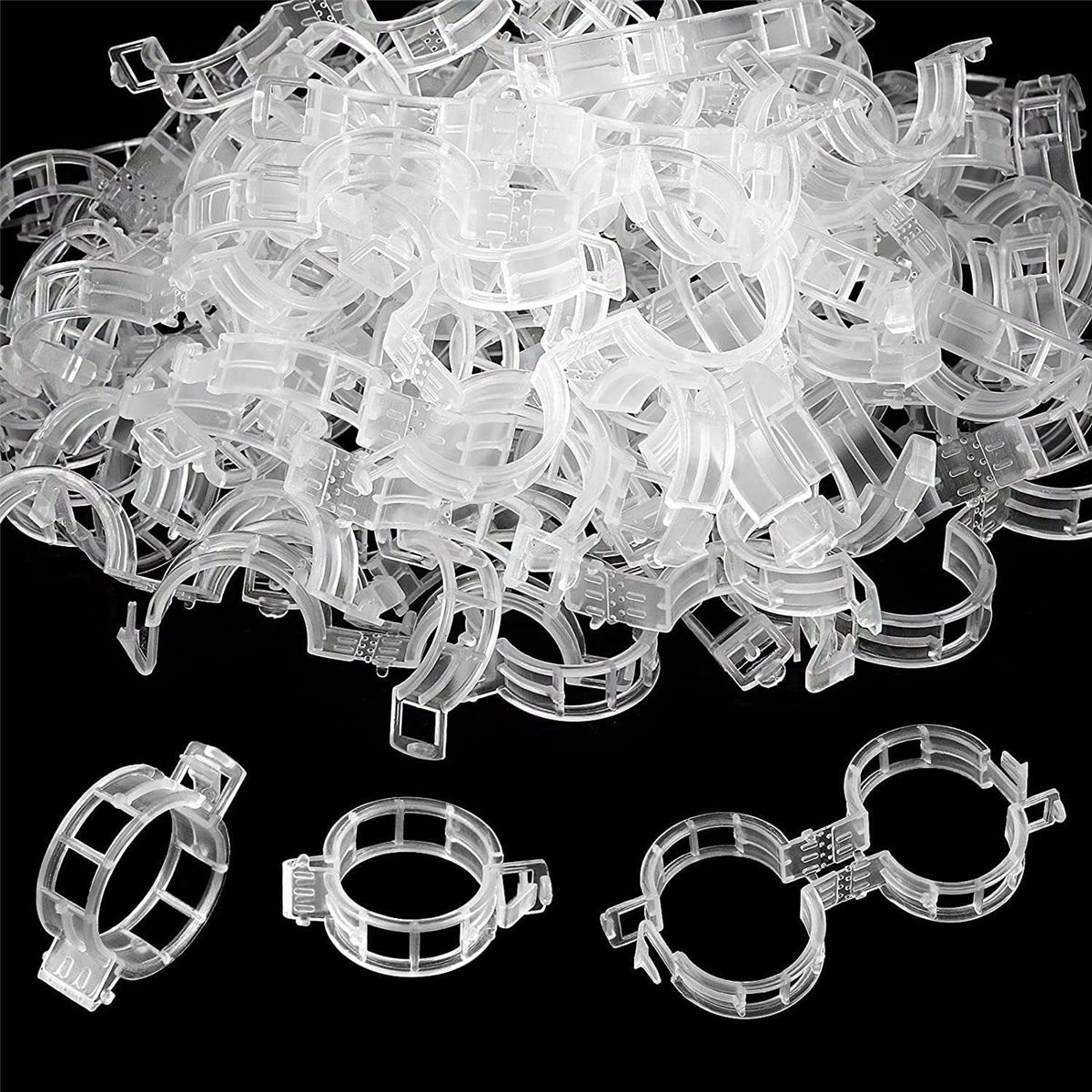 250 Pcs, Plant Support Clips and J Tomato Hooks,Plastic Trellis Clips