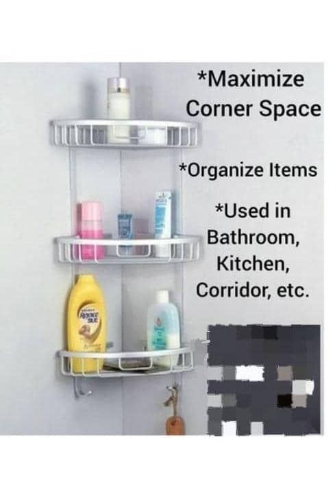 Wall Mounted 3 Layer Triangular Bathroom Kitchen Toilet Corridor Corner Rack Wall Storage Shelf =