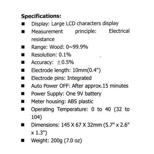Two Pins Digital Wood Moisture Meter Wood Humidity Tester