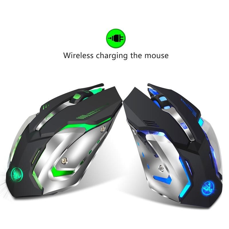 Ergonomic 6 Keys 1600DPI 2.4GHz Wireless Gaming Mouse-Grey