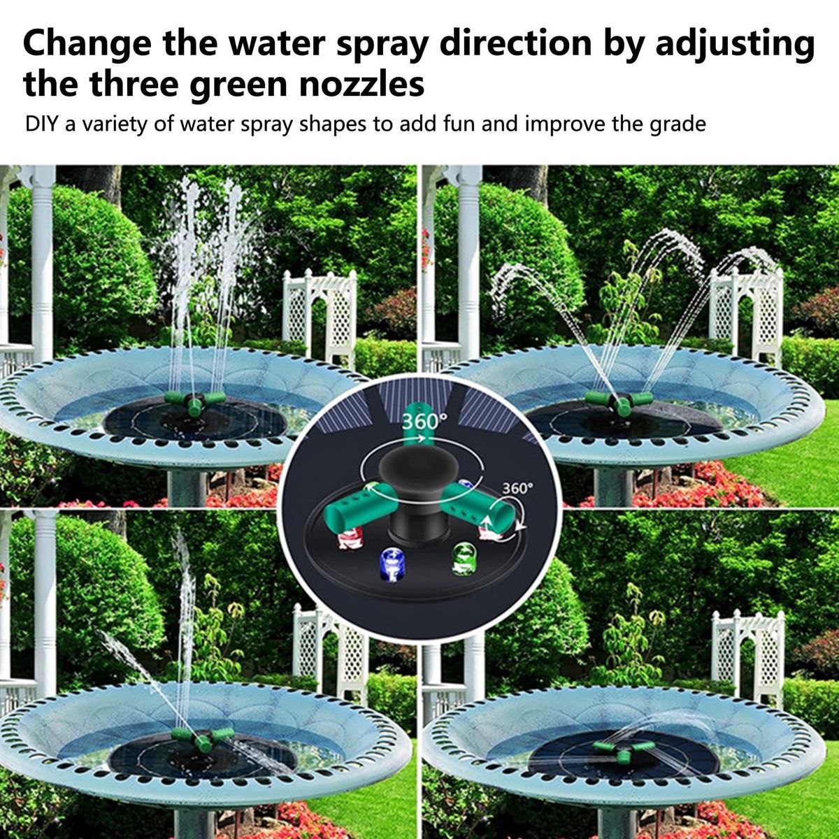 Powered Fountain Bird Bath Garden Pond Fountain