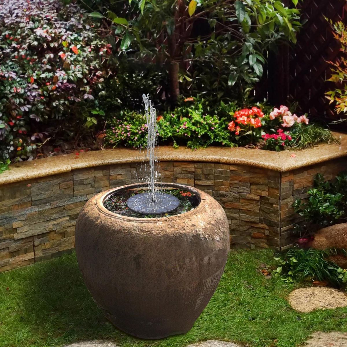 Powered Fountain Bird Bath Garden Pond Fountain