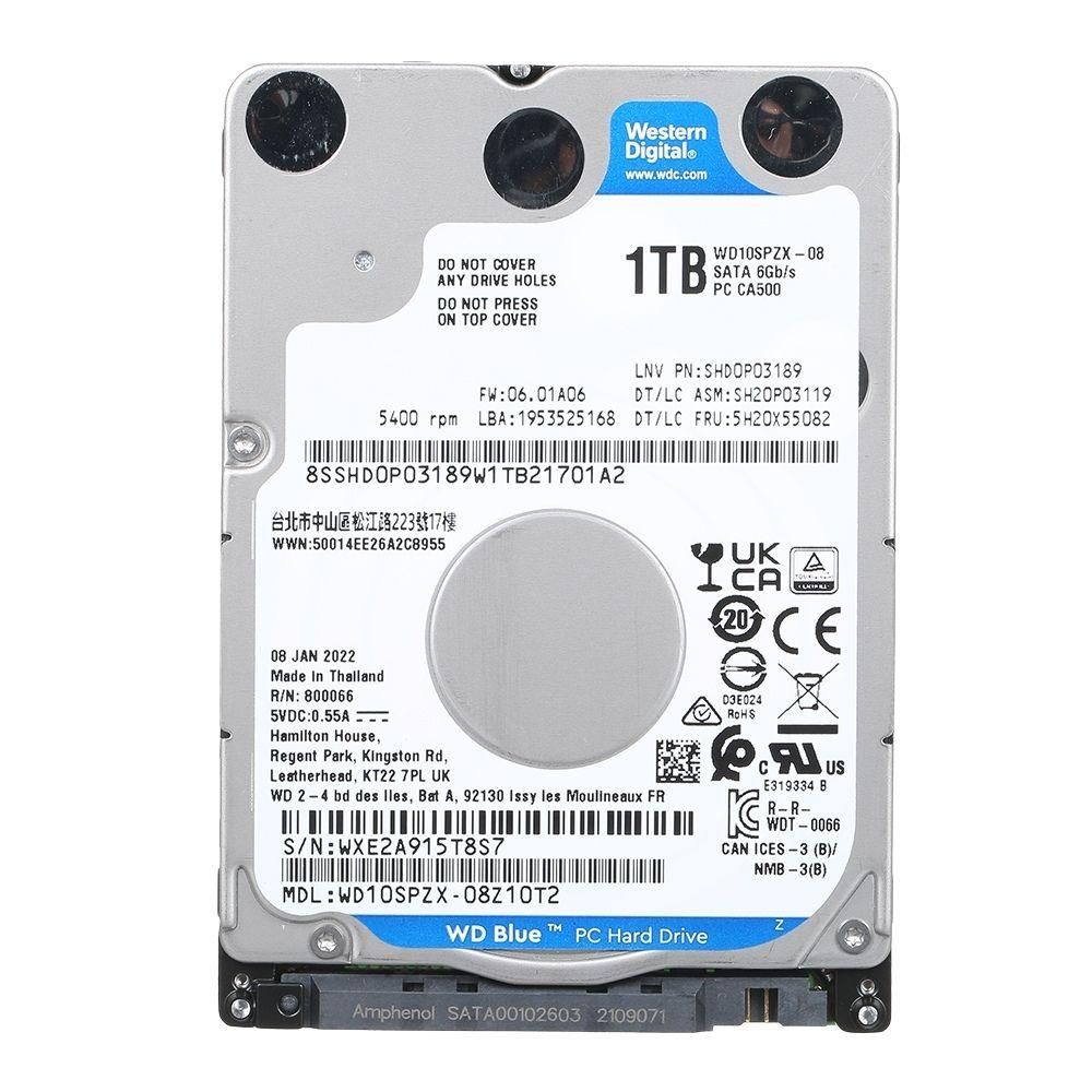 WD Blue WD10SPZX 1TB Mechanical Hard Disk 2.5 inch Hard Disk SATA6Gb/s Laptop Internal HDD 5400RPM 128MB Cache