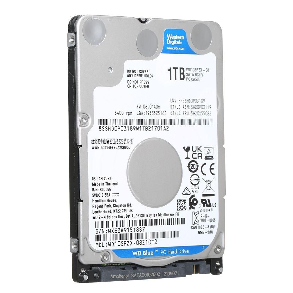 WD Blue WD10SPZX 1TB Mechanical Hard Disk 2.5 inch Hard Disk SATA6Gb/s Laptop Internal HDD 5400RPM 128MB Cache