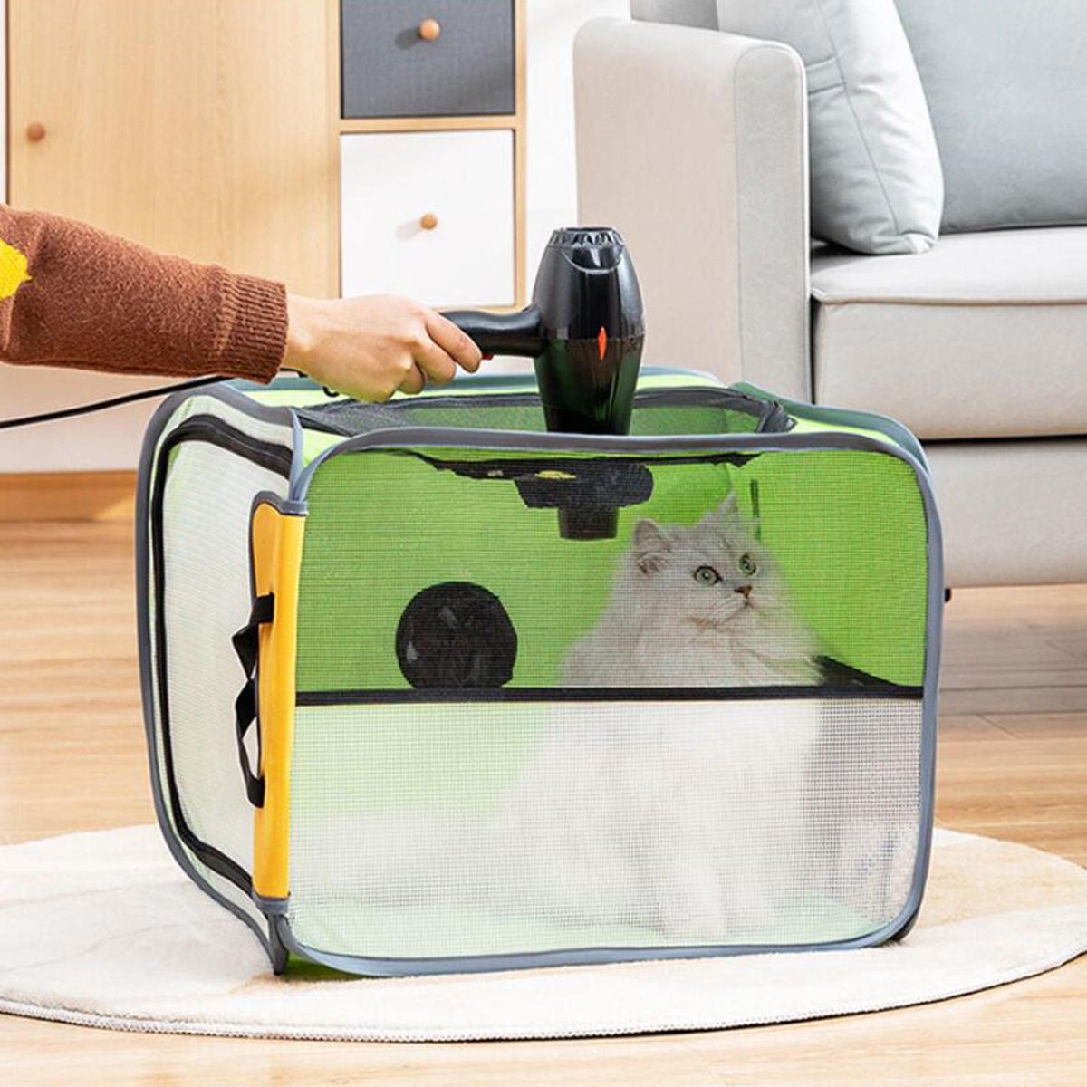 Pet Drying Box Grooming Travel Bags Shower Kitty Cats Dogs